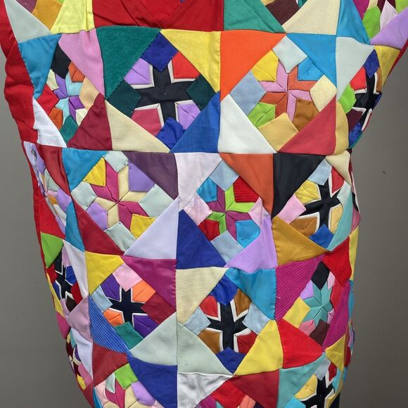 Red Vintage Patchwork Quilted Vest - Picture 5 of 9